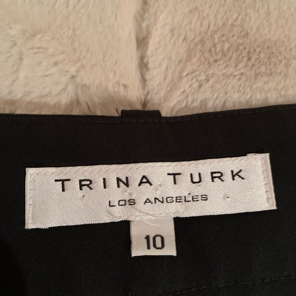 Trina Turk womens cropped slacks tapered black size 10 - Picture 4 of 4